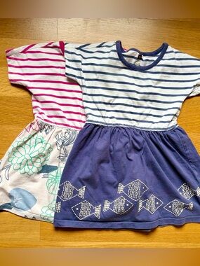 Tea collection Navy and Pink dress size 4 bundle